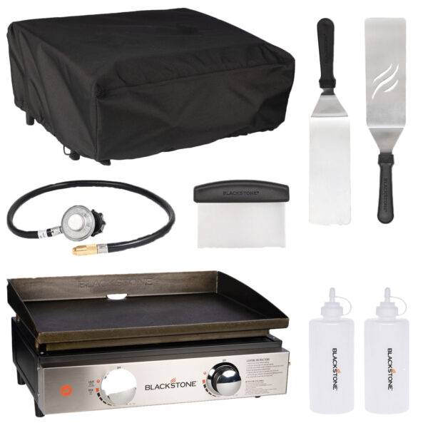 Blackstone 22" Gas Tabletop 2-Burner Griddle Bundle