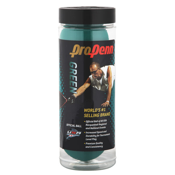 Penn Pro Green Racquetballs - 3-Ball Can